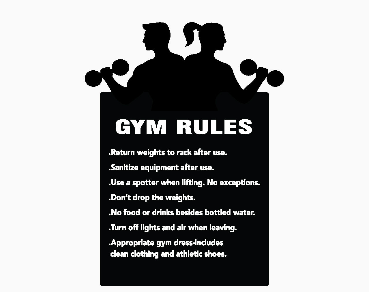 Gym Rules Sign