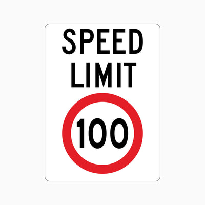 SPEED LIMIT 100km SIGN