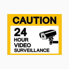 24 HOUR VIDEO SURVEILLANCE SIGN