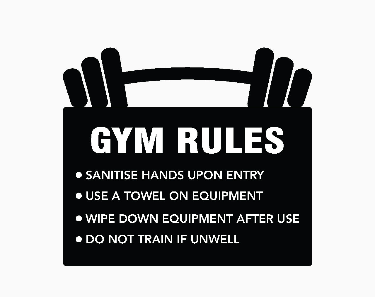 Gym Rules Sign - GET SIGNS