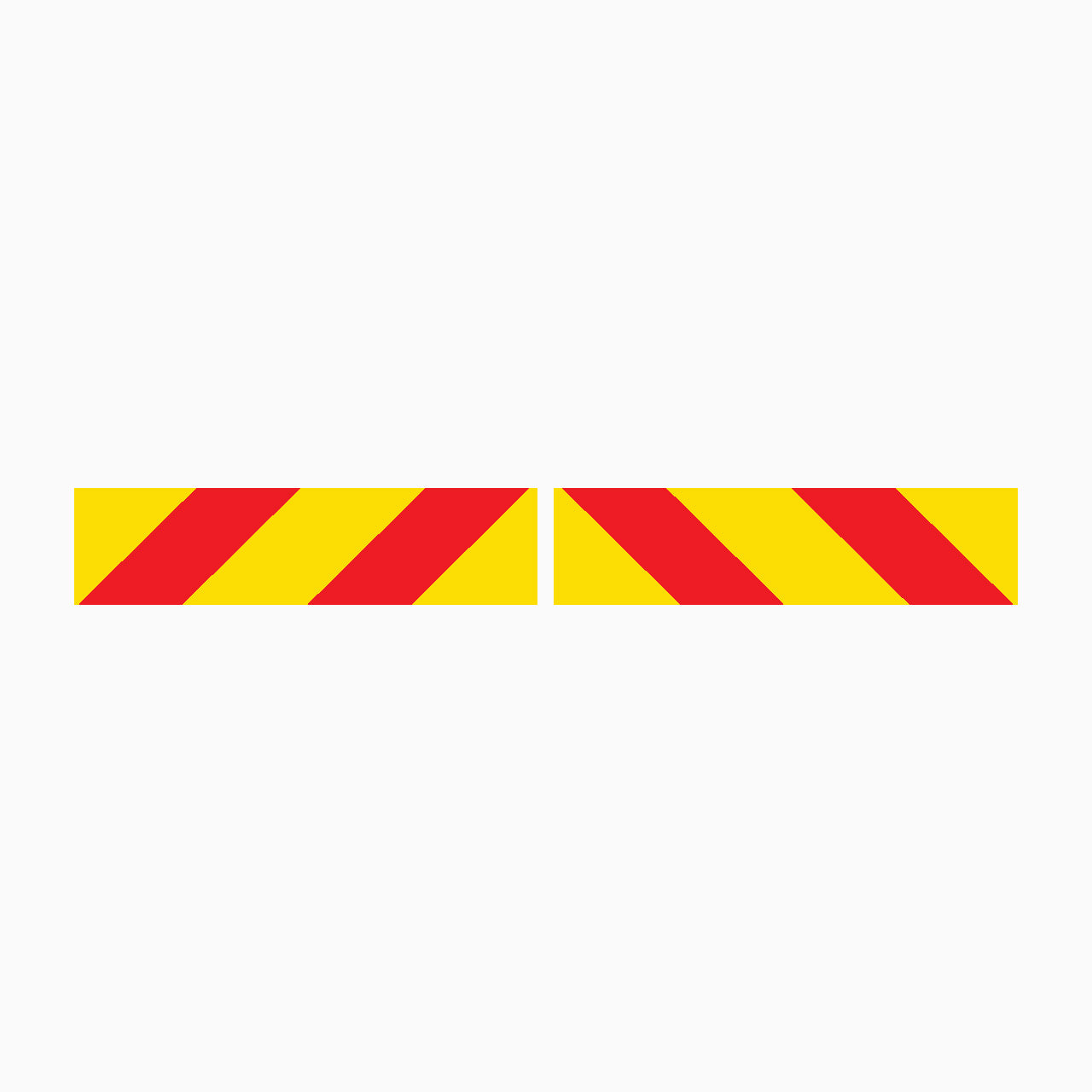 REAR MARKER PLATE SET (Right-Hand & Left Hand) SIGN