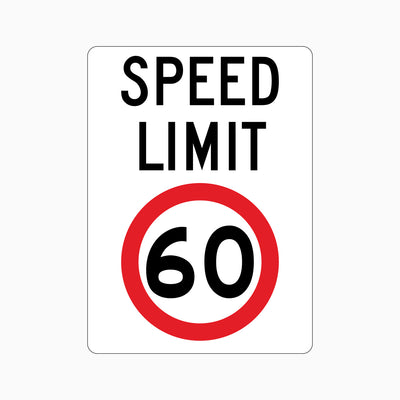 SPEED LIMIT 60km SIGN