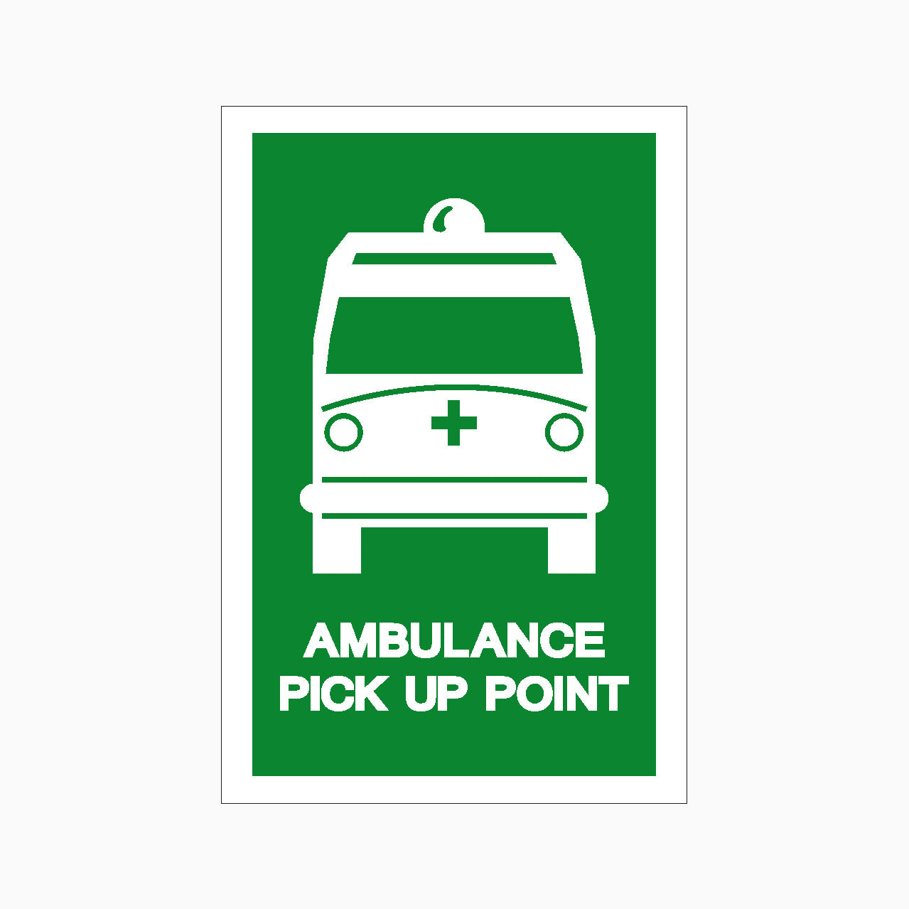 AMBULANCE PICK UP POINT SIGN - emergency sign for hospitals