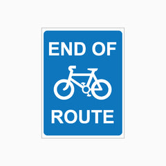 END OF CYCLE ROUTE SIGN