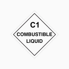C1 COMBUSTIBLE LIQUID SIGN