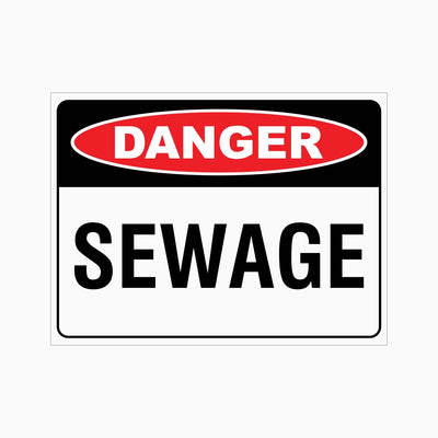 DANGER SEWAGE SIGN