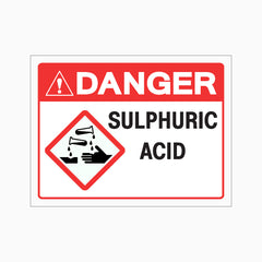 SULPHURIC ACID SIGN