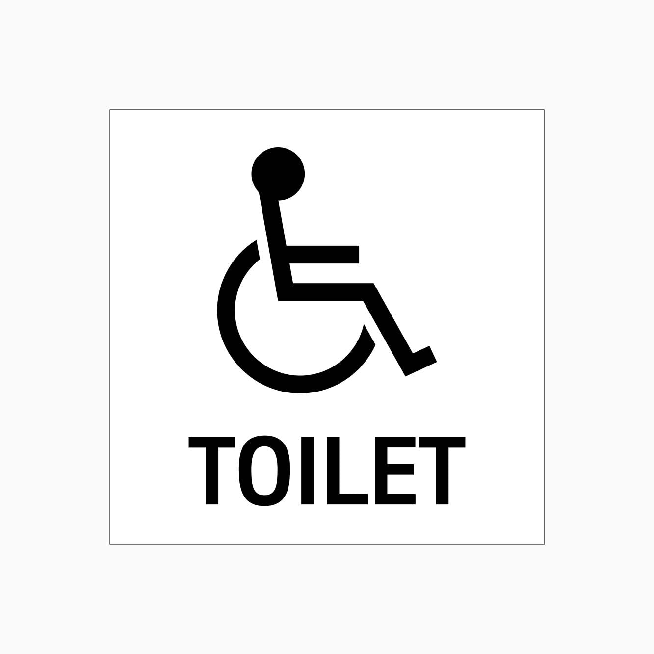 DISABLED TOILET SIGN - WHITE BACK GROUND