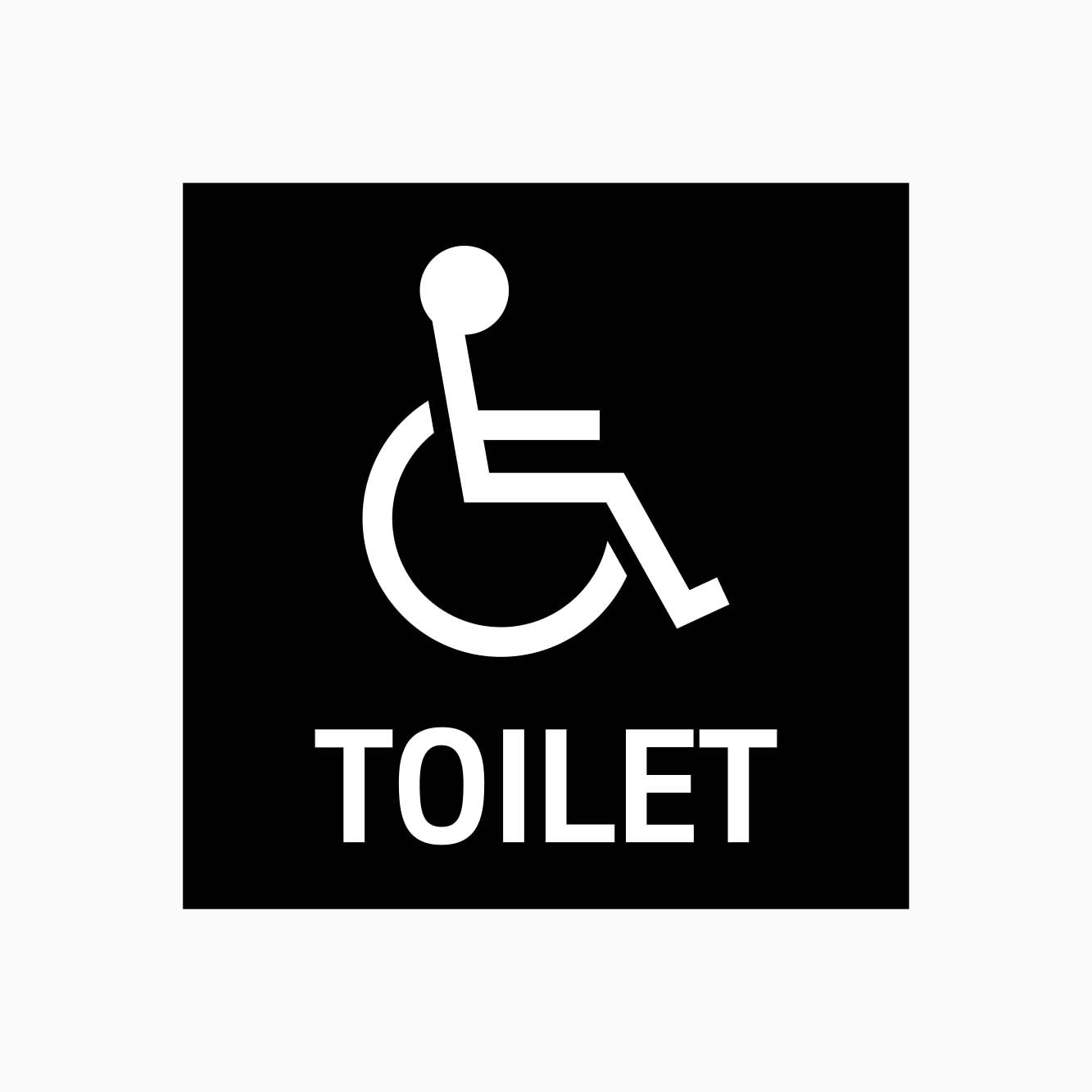 DISABLED TOILET SIGN - BLACK BACKGROUND