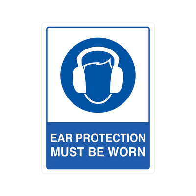EAR PROTECTION MUST BE WORN SIGN