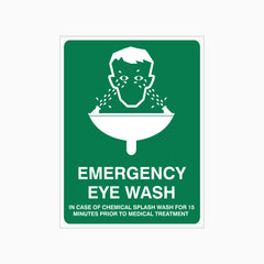 EMERGENCY EYE WASH SIGN