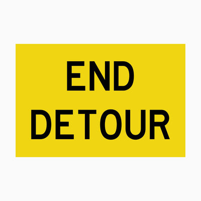 END DETOUR SIGN