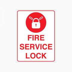 FIRE SERVICE LOCK SIGN