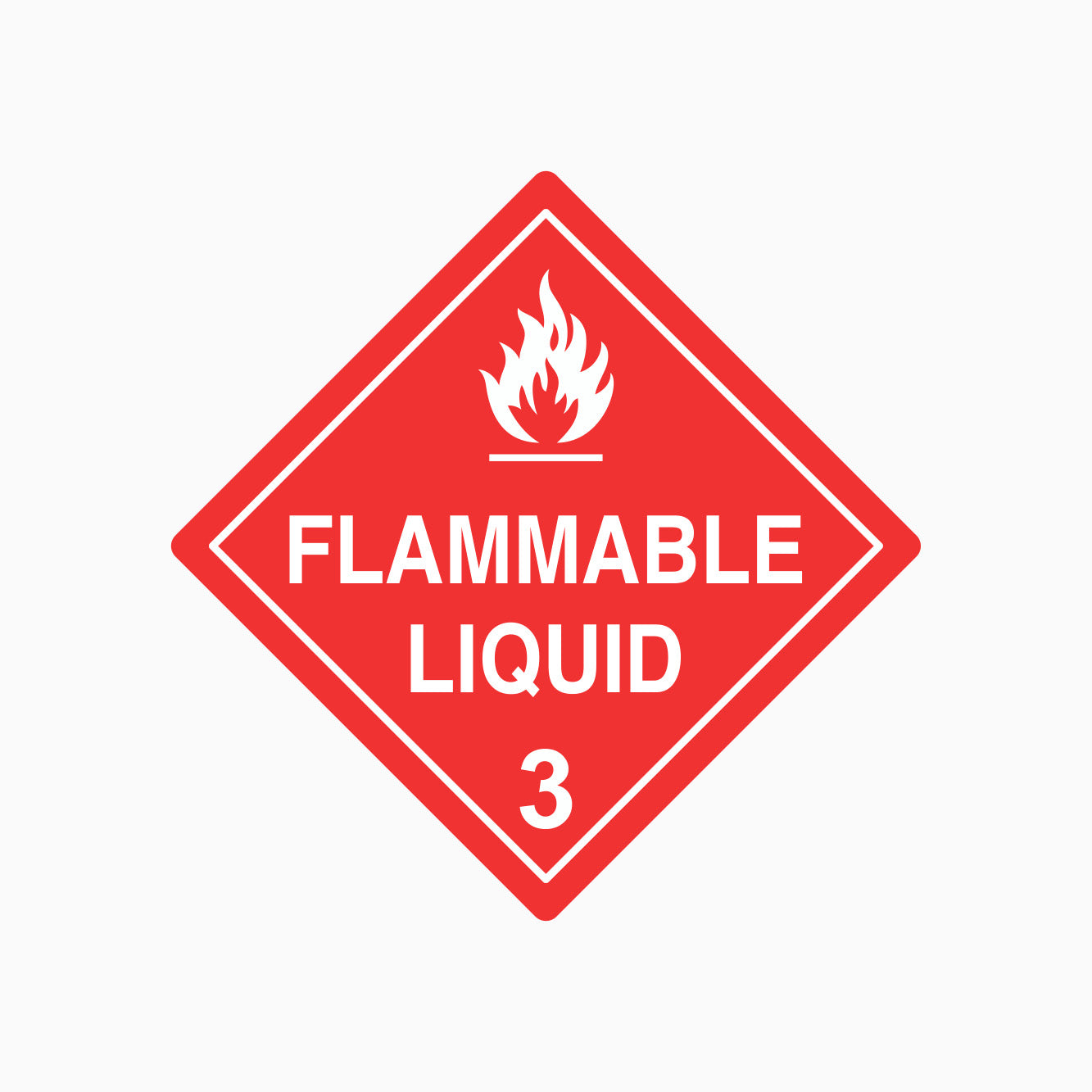 FLAMMABLE LIQUID 3 SIGN