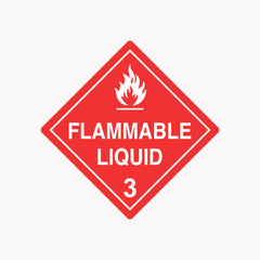 FLAMMABLE LIQUID 3 SIGN