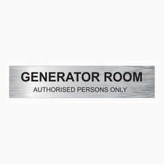 GENERATOR ROOM SIGN