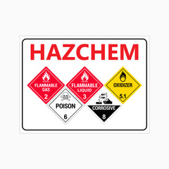 HAZCHEM FIVE SYMBOL SIGN