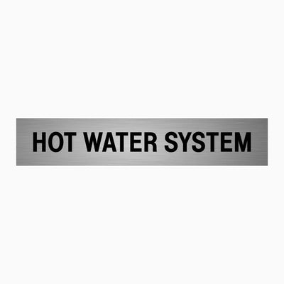HOT WATER SYSTEM SIGN