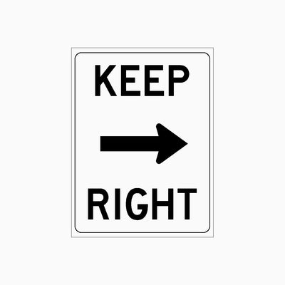 KEEP RIGHT SIGN