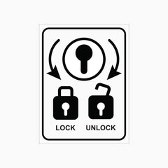 LOCK AND UNLOCK SIGN