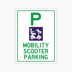 MOBILITY SCOOTER PARKING SIGN