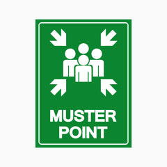 MUSTER POINT SIGN