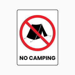 NO CAMPING SIGN