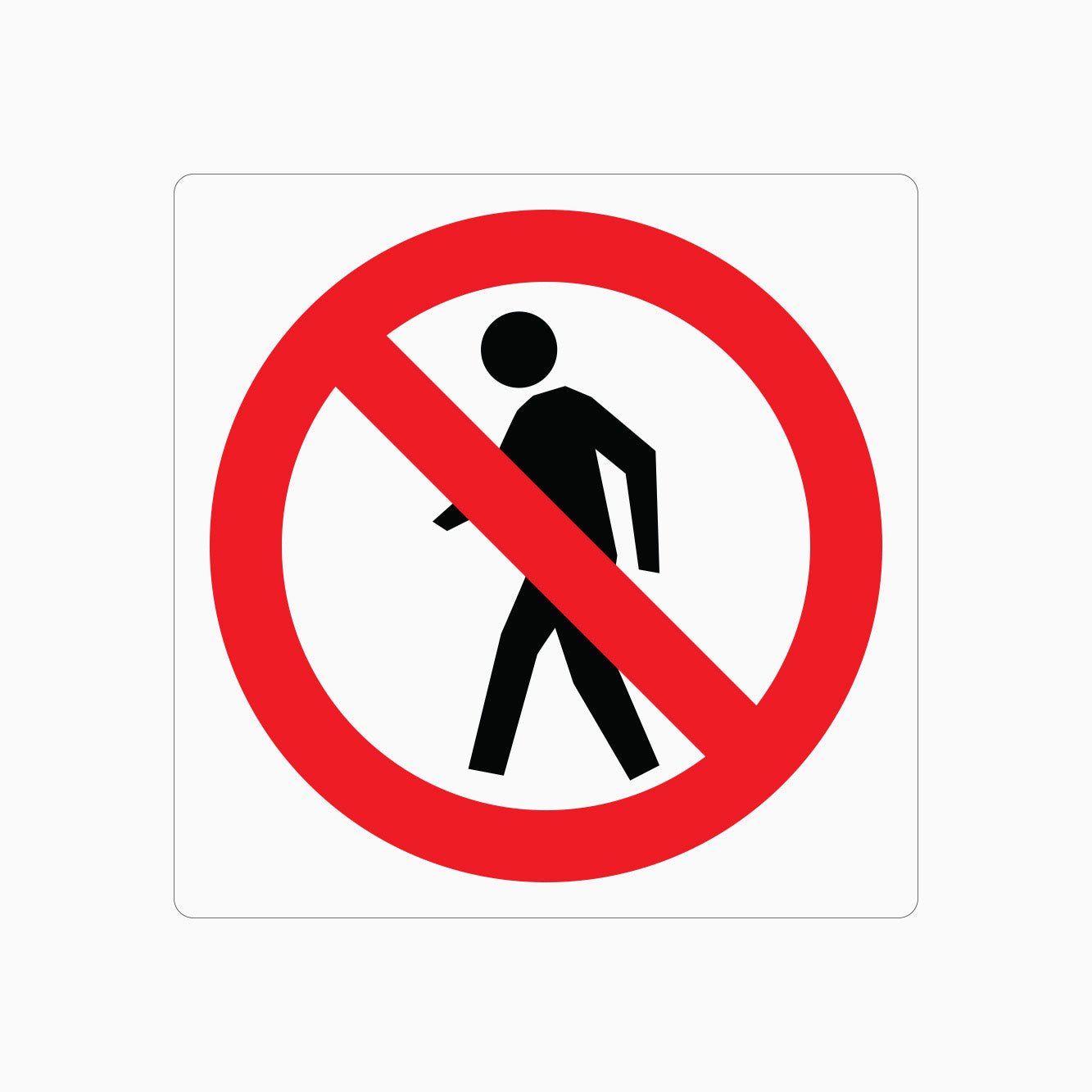NO PEDESTRAN ACCESS SIGN - ROAD SIGNS - GET SIGNS - AUSTRALIA