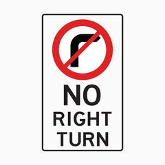 NO RIGHT TURN SIGN