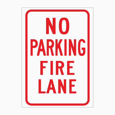 NO PARKING FIRE LANE SIGN