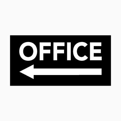 OFFICE SIGN (LEFT & RIGHT POINT)