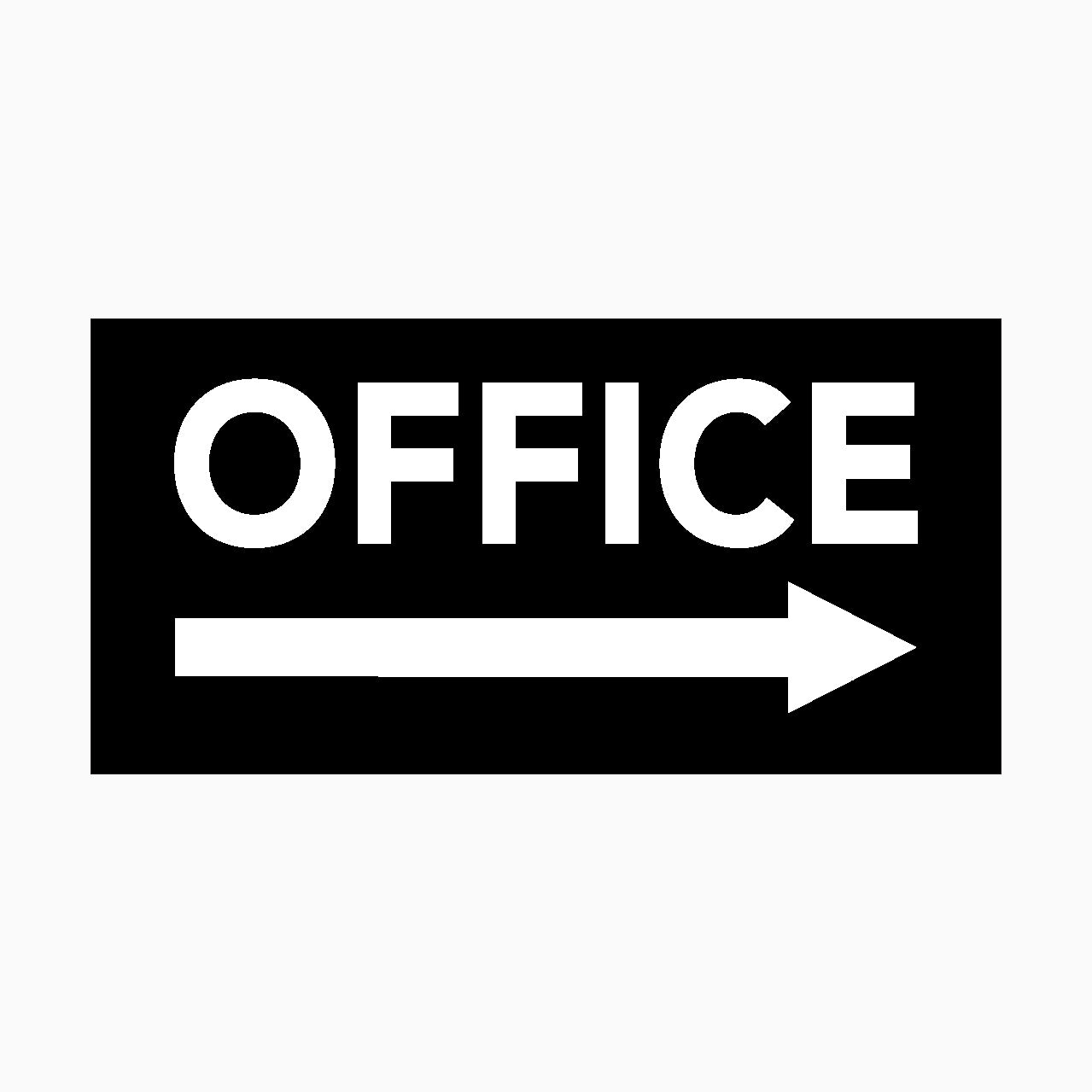 OFFICE SIGN (LEFT & RIGHT POINT)