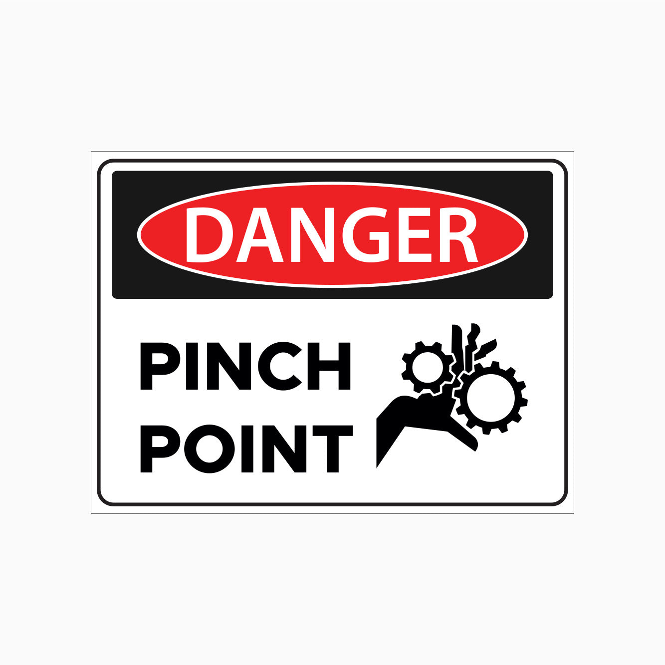 DANGER SIGN - PINCH POINT SIGN  - GET SIGNS