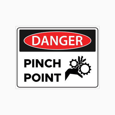 DANGER PINCH POINT SIGN