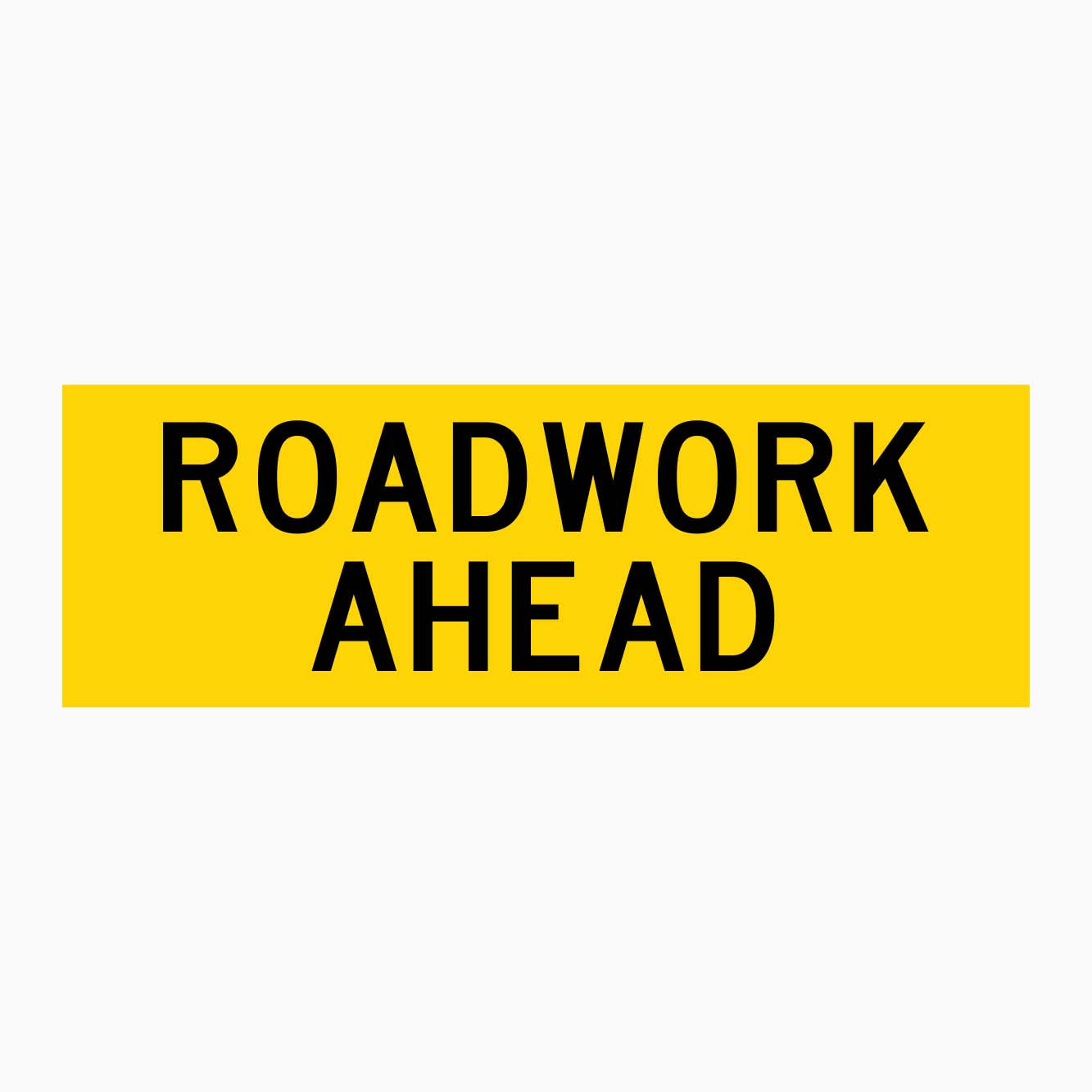ROADWORK AHEAD SIGN