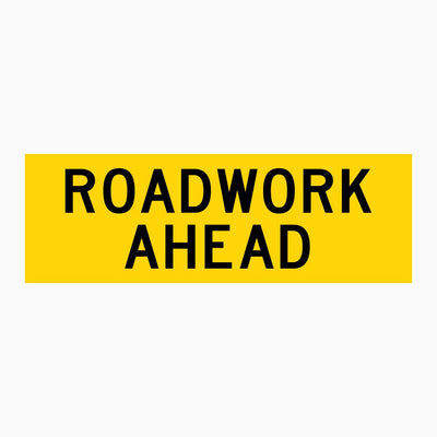 ROADWORK AHEAD SIGN