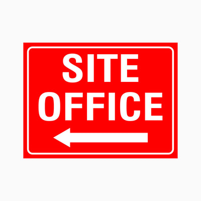 SITE OFFICE SIGN - Left Arrow