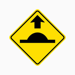 SPEED HUMP AHEAD SIGN