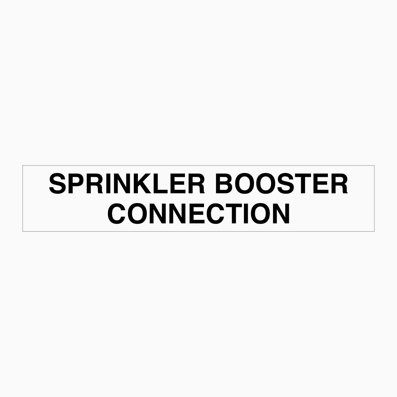 SPRINKLER BOOSTER CONNECTION SIGN