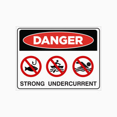 DANGER STRONG UNDERCURRENT SIGN