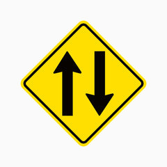 TWO WAY TRAFFIC SIGN