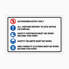 WORKPLACE ENTRY CONDITIONS SIGN