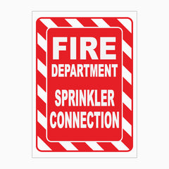 FIRE DEPARTMENT SPRINKLER CONNECTION SIGN