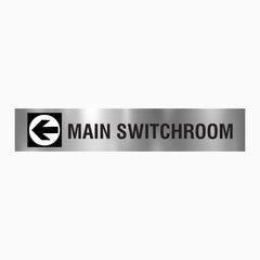 MAIN SWITCH ROOM - LEFT ARROW SIGN