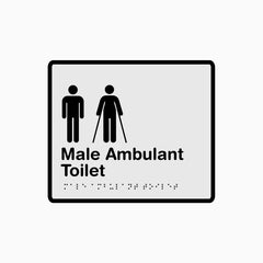 Male & Male Ambulant Braille & Tactile Sign