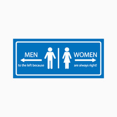 Unisex Toilet Sign (Left and Right Arrow)