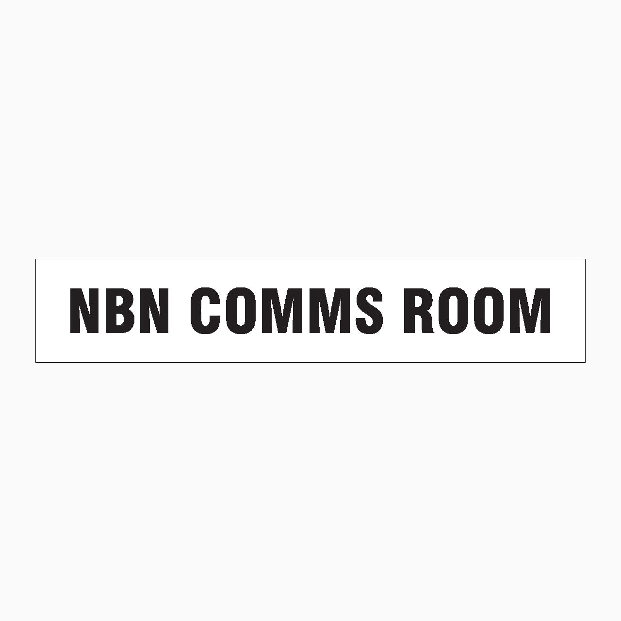 NBN COMMS ROOM SIGN