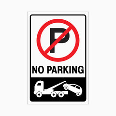 NO PARKING TOW AWAY ZONE SIGN