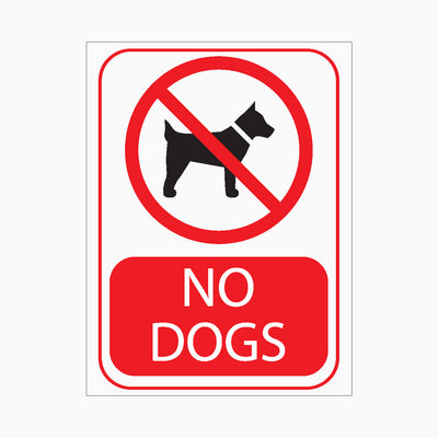 NO DOGS SIGN