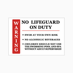 NO LIFEGUARD ON DUTY SIGN